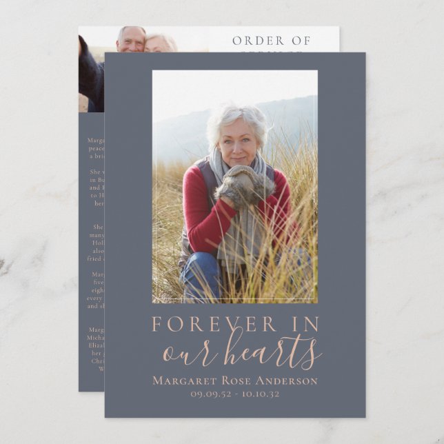 Programa de Serviço Memorial de Fotografias Minima (Frente/Verso)