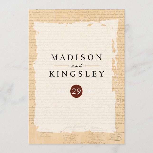 Programa Declaração de Independência 📜 1776 Pergaminho (Frente)