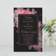 Programa Delicate Watercolor Floral Wedding