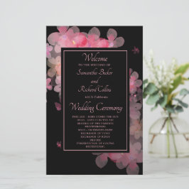 Programa Delicate Watercolor Floral Wedding