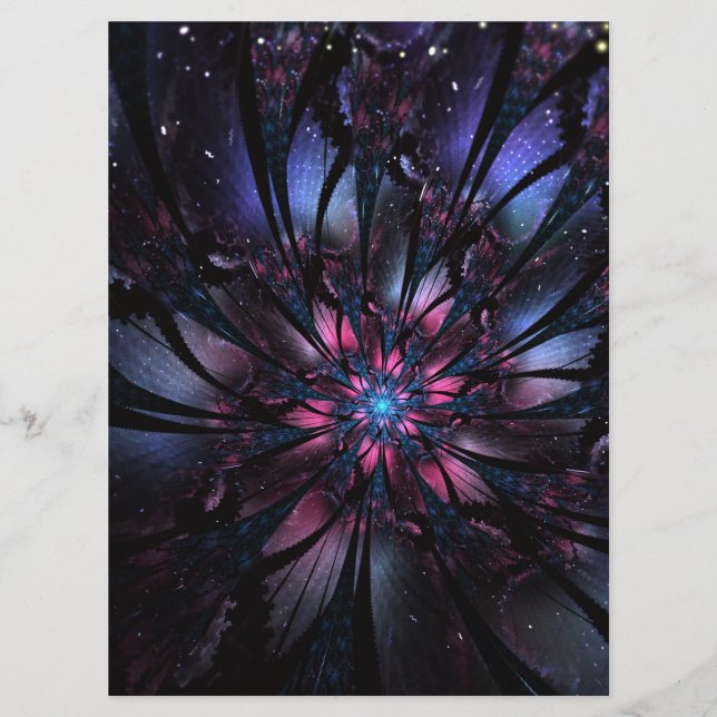 Programa design de flor fractal abstrato. (Frente)