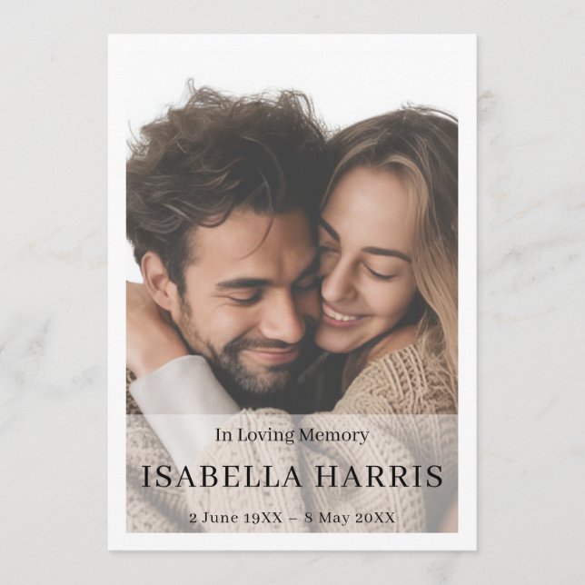 Programa Design de Serviço de Foto Memorial Moderno (Frente)