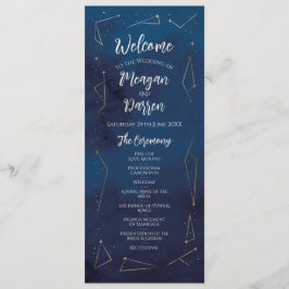 Programa Detalhes da Cerimônia do Cardápio de Casamento Azu