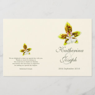 Programa do casamento da flor da orquídea da arte