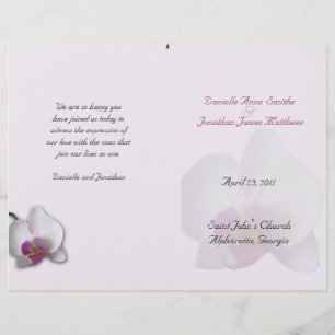 Programa do casamento de Danielle