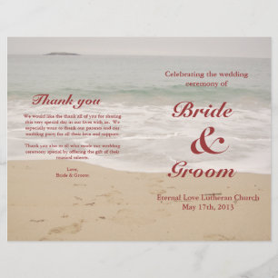 Programa do casamento de praia: Sandy Beach