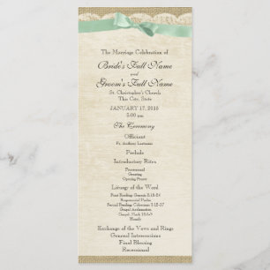 Programa do casamento do arco do verde do laço e