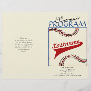 Programa do casamento do basebol