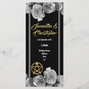 Programa do casamento do preto do pentacle de