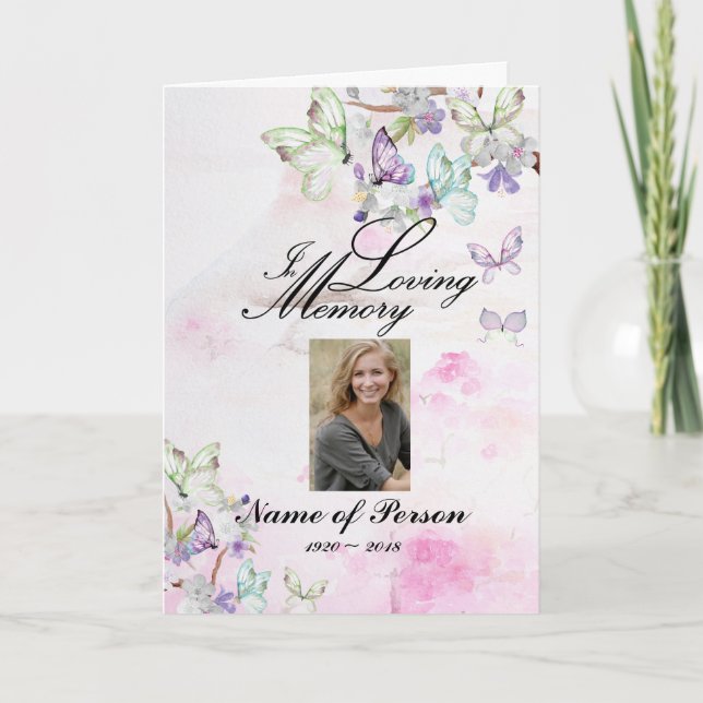 Programa do funeral das borboletas das flores de (Frente)