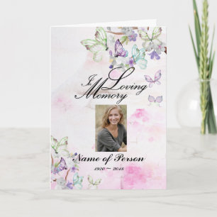 Programa do funeral das borboletas das flores de