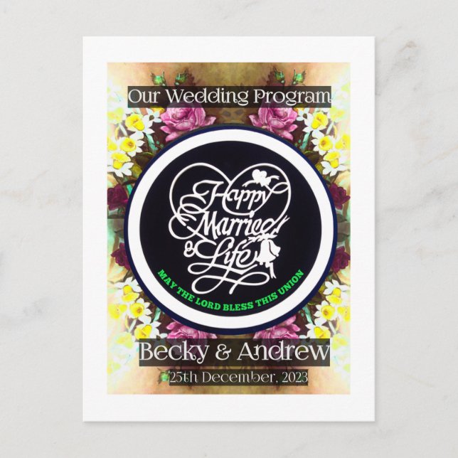 Programa do nosso Casamento (Frente)