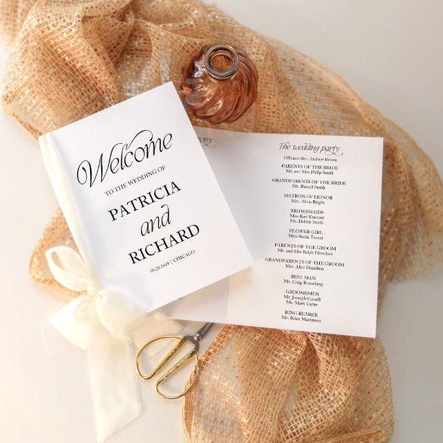 Programa Dobrado de Casamento Minimalista Elegante (Criador carregado)