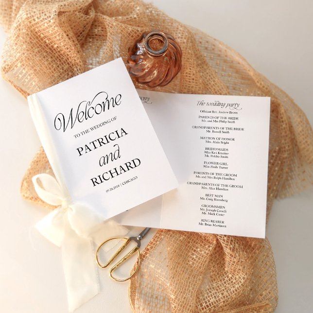 Programa Dobrado de Casamento Minimalista Elegante (Criador carregado)