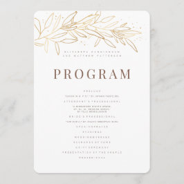 Programa Dourada Folhagem Moderna + Casamento Minimalista
