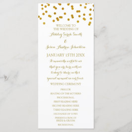 Programa Dourado de Casamento de Confetti