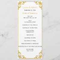 Programa Dourado de Casamento Flourish