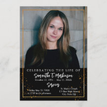 Dourado Quadro Simples Moderno Específico Funeral