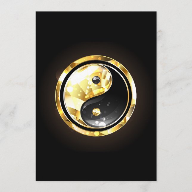 Programa Dourado Yin Yang a preto (Frente)