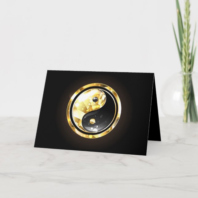 Programa Dourado Yin Yang a preto (Frente)
