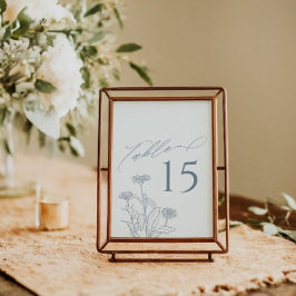 Programa Dusty Blue Vitoriian Marigold Table Number