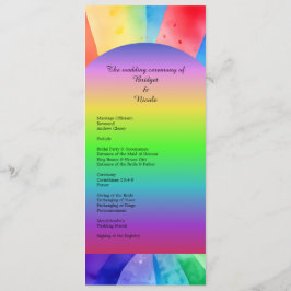 programa e menu de casamento bissexual lgbtq