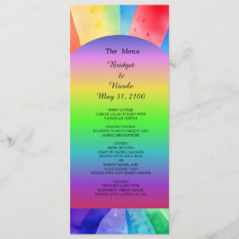 programa e menu de casamento bissexual lgbtq