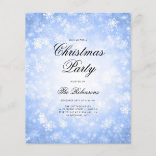 Programa e menu de convite para férias azuis