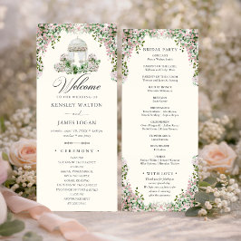 Programa Elegant Blush Garden Wedding Program