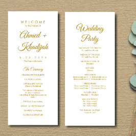 Programa Elegant Minimalist Modern Islamic Wedding Program