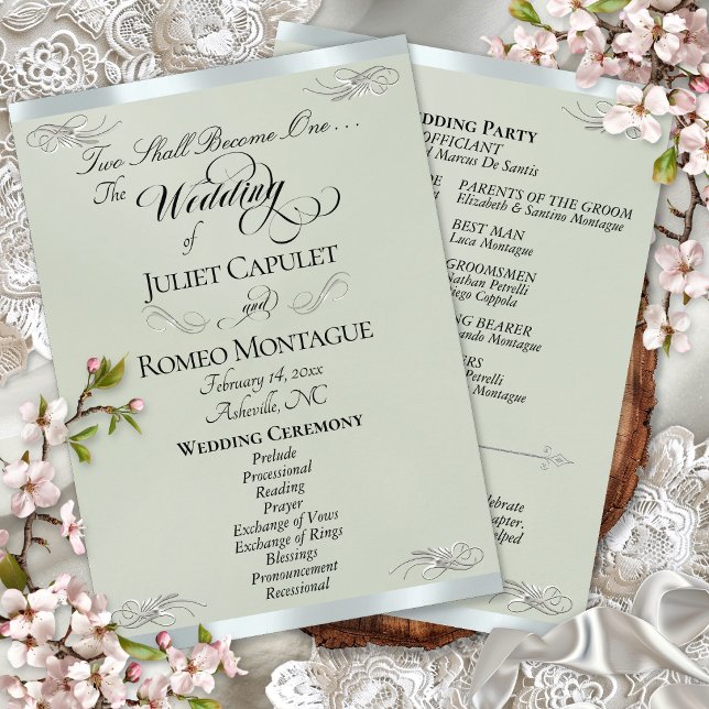 Programa Elegant Script - Casamento Pérola/Prata Sage (Criador carregado)