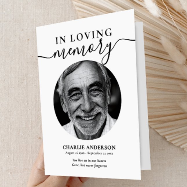 Programa Elegant Script In Loving Memory Photo Memorial (Criador carregado)