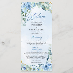 Programa Elegante azul-aquarela cor azul-efervente estrutur
