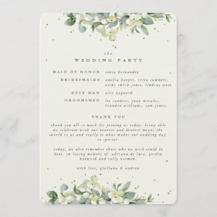 Programa Elegante Casamento de Inverno com Snowberry Creme