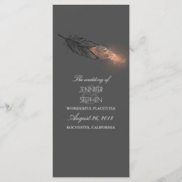 Programa Elegante de Casamento Chic de Penas Doura