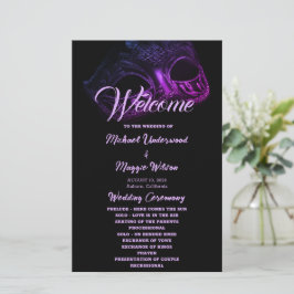 Programa Elegante de Casamento da Noite