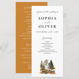 Programa Elegante de Casamento de Florestas de Aqu