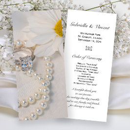 Programa Elegante de Casamento de Margarida Branca