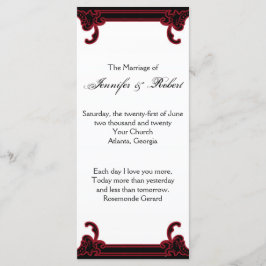 Programa Elegante de Casamento de Quadros Góticos