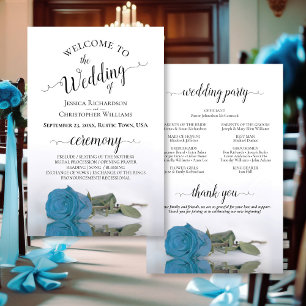Programa Elegante de Casamento de Rosa de Orçamen
