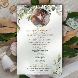Programa Elegante de Casamento Personalizado de Fo