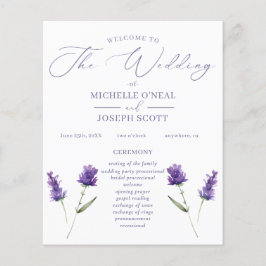 Programa Elegante de Casamento por Aquarela da Bli