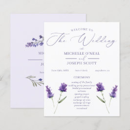 Programa Elegante de Casamento por Aquarela da Bli