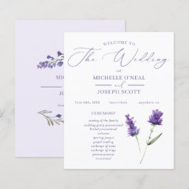 Programa Elegante de Casamento por Aquarela da Bli