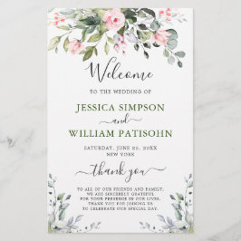 Programa Elegante de Cerimônia de Casamento Eucaly