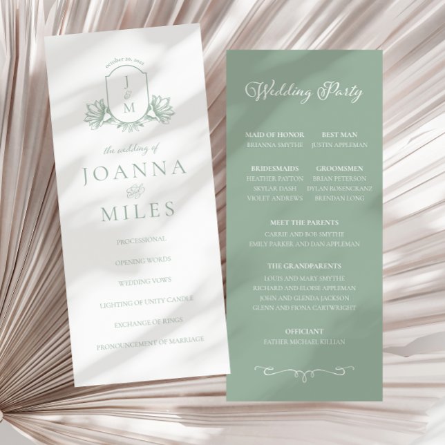 Programa Elegante de Crest Botânica Sage (Criador carregado)