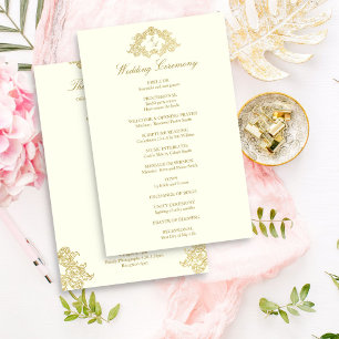 Programa Elegante de marfim e casamento vintage de