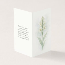 Programa Elegante de Ordem Funeral Tuberose