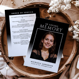 Programa Elegante Em Memória Amorosa Foto Funeral/Memorial