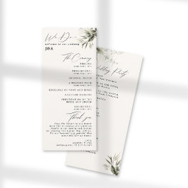 Programa Elegante Greenery Botanical Ivory Wedding